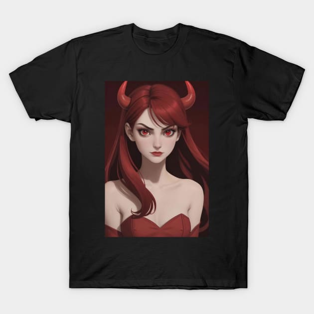 She Devil Cartoon Art T-Shirt by FurryBallBunny